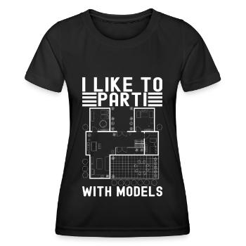Architekt Architektur - Frauen Funktions-T-Shirt - Schwarz - Vorne - AI Model Female 172 light (172cm)