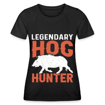 Chasse au sanglier Chasse Chasse Chasse Chasse Gibier Cadeau - T-shirt sport Femme - noir - Devant - AI Model Female 172 light (172cm)