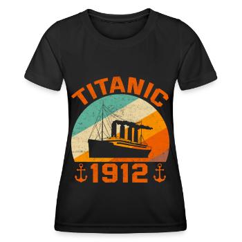 Titanic 1912 Kreuzfahrtschiff - Frauen Funktions-T-Shirt - Schwarz - Vorne - AI Model Female 172 light (172cm)
