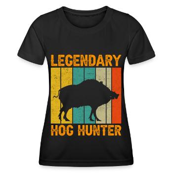 Chasse au sanglier Chasse Chasse Chasse Chasse Gibier Cadeau - T-shirt sport Femme - noir - Devant - AI Model Female 172 light (172cm)
