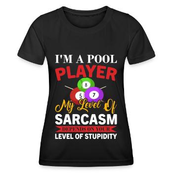 Billiards Pool Billiards Billiards Ball Billiards Cook 8Ball - Women's Functional T-Shirt - black - Front - AI Model Female 172 light (172cm)