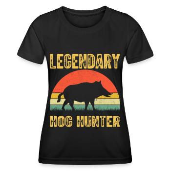 Wildschwein Jagd Jagen Jäger Wild Geschenk - Frauen Funktions-T-Shirt - Schwarz - Vorne - AI Model Female 172 light (172cm)