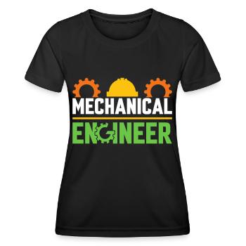 Ingénieur en mécanique Génie mécanique - T-shirt sport Femme - noir - Devant - AI Model Female 172 light (172cm)