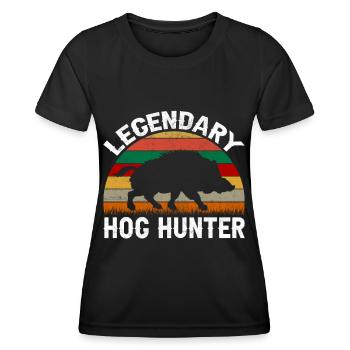 Wildschwein Jagd Jagen Jäger Wild Geschenk - Frauen Funktions-T-Shirt - Schwarz - Vorne - AI Model Female 172 light (172cm)