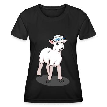 Moin Nordsee Ostsee Schaf Küste Norddeutschland - Frauen Funktions-T-Shirt - Schwarz - Vorne - AI Model Female 172 light (172cm)