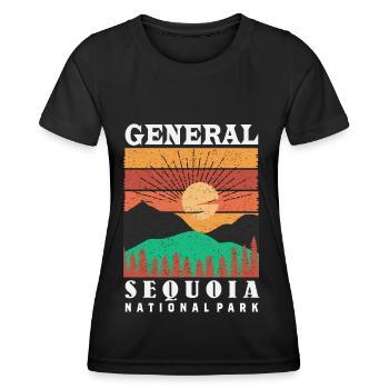 Sequoia Nationalpark Mammutbäume General Nevada So - Frauen Funktions-T-Shirt - Schwarz - Vorne - AI Model Female 172 light (172cm)