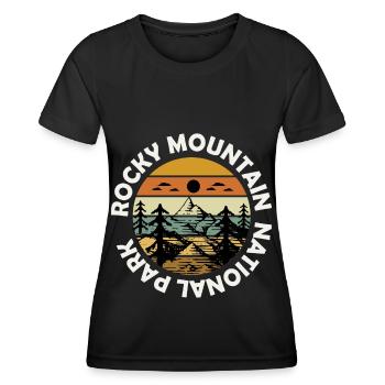 Rocky Mountains Colorado National Park Hiking Camp - Women's Functional T-Shirt - black - Front - AI Model Female 172 light (172cm)