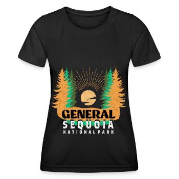 General Sequoia Nationalpark Mammutbäume Nevada - Frauen Funktions-T-Shirt - Schwarz - Vorne - AI Model Female 172 light (172cm)