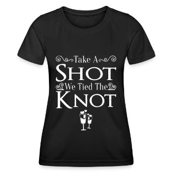 JGA Mariage Mariage Jungesellenabschied Party - T-shirt sport Femme - noir - Devant - AI Model Female 172 light (172cm)