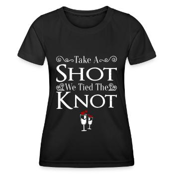 JGA Mariage Mariage Jungesellenabschied Party - T-shirt sport Femme - noir - Devant - AI Model Female 172 light (172cm)