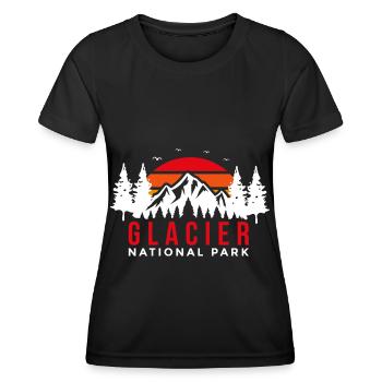 Glacier Montana Grizzly Bear Wilderness National Park - Women's Functional T-Shirt - black - Front - AI Model Female 172 light (172cm)