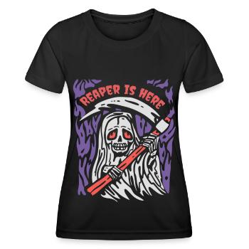 Halloween Reaper Sense Horreur Grim Reaper - T-shirt sport Femme - noir - Devant - AI Model Female 172 light (172cm)