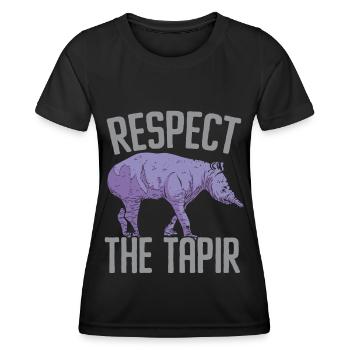 Respectez le Tapir Wildlife Keeper - T-shirt sport Femme - noir - Devant - AI Model Female 172 light (172cm)