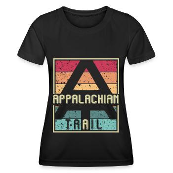 Sentier des Appalaches Sentiers de randonnée souvenirs - T-shirt sport Femme - noir - Devant - AI Model Female 172 light (172cm)