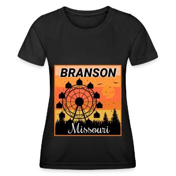 Branson Missouri Grande Roue Vacances Camping Randonnée - T-shirt sport Femme - noir - Devant - AI Model Female 172 light (172cm)