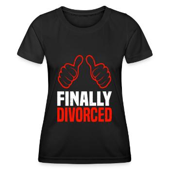 Scheidung Trennung Ehe Ex Scheidungsparty - Frauen Funktions-T-Shirt - Schwarz - Vorne - AI Model Female 172 light (172cm)