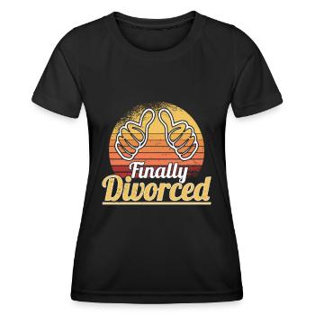 Scheidung Trennung Ehe Ex Scheidungsparty - Frauen Funktions-T-Shirt - Schwarz - Vorne - AI Model Female 172 light (172cm)