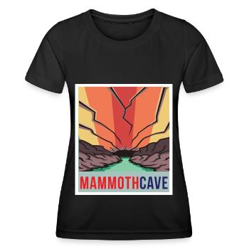 Mammoth Cave Retro National Park Souvenir Kentucky - T-shirt sport Femme - noir - Devant - AI Model Female 172 light (172cm)