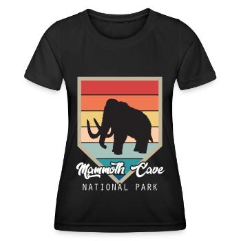 Parc national Souvenir Mammoth Cave Kentucky Sentier de randonnée - T-shirt sport Femme - noir - Devant - AI Model Female 172 light (172cm)