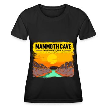 Parc national Cave Mammoth Cave Kentucky Souvenir - T-shirt sport Femme - noir - Devant - AI Model Female 172 light (172cm)
