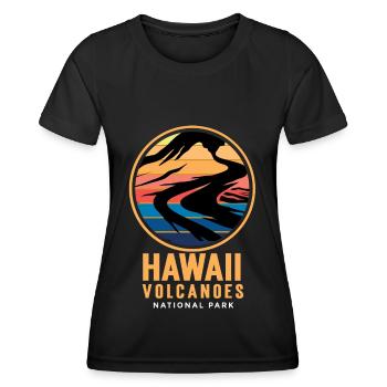 Hawaii Volcanoes National Park Volcano Island Souveni - Women's Functional T-Shirt - black - Front - AI Model Female 172 light (172cm)