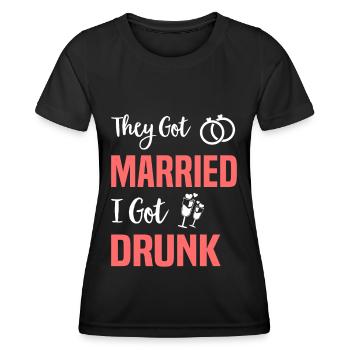 JGA Mariage Mariage Jungesellenabschied Party - T-shirt sport Femme - noir - Devant - AI Model Female 172 light (172cm)