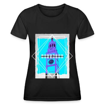 Augsburg Allemagne Ville Skyline Accueil Amour - T-shirt sport Femme - noir - Devant - AI Model Female 172 light (172cm)