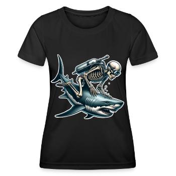 Tauchen Taucher - Frauen Funktions-T-Shirt - Schwarz - Vorne - AI Model Female 172 light (172cm)