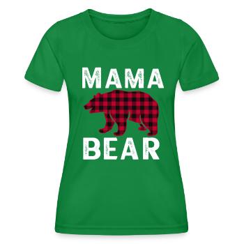 Mama Bear - Women's Functional T-Shirt - kelly green - Front - AI Model Female 172 dark (172cm)
