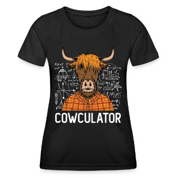 Cowculator - Women's Functional T-Shirt - black - Front - AI Model Female 172 light (172cm)