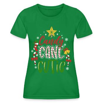 Candy Cane Cutie - T-shirt sport Femme - vert - Devant - AI Model Female 172 dark (172cm)