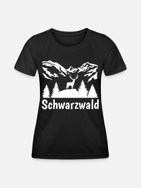 Schwarzwald - Frauen Funktions-T-Shirt - Schwarz
