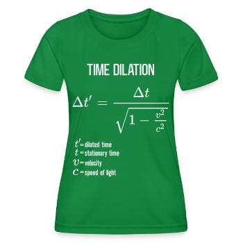 Time Dilation of Special Relativity - Women's Functional T-Shirt - kelly green - Front - AI Model Female 172 dark (172cm)