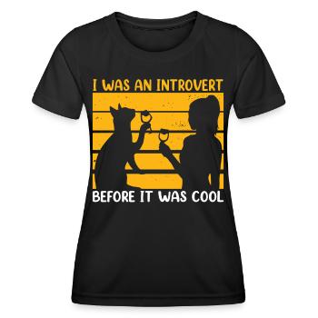 J’étais introverti avant que ce soit cool - T-shirt sport Femme - noir - Devant - AI Model Female 172 light (172cm)