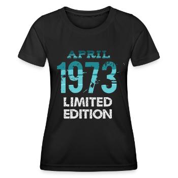 April 1973 Limited Edition - Frauen Funktions-T-Shirt - Schwarz - Vorne - AI Model Female 172 light (172cm)