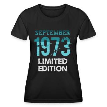 September 1973 Limited Edition - Frauen Funktions-T-Shirt - Schwarz - Vorne - AI Model Female 172 light (172cm)