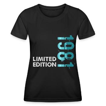 1981 Limited Edition - Frauen Funktions-T-Shirt - Schwarz - Vorne - AI Model Female 172 light (172cm)