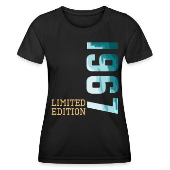 1967 Édition limitée - T-shirt sport Femme - noir - Devant - AI Model Female 172 light (172cm)