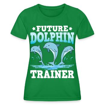 Futur dresseur de dauphins - T-shirt sport Femme - vert - Devant - AI Model Female 172 dark (172cm)
