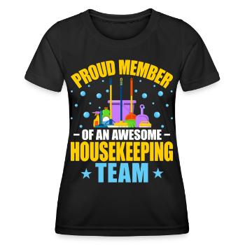 Awesome Housekeeping Team - Women's Functional T-Shirt - black - Front - AI Model Female 172 light (172cm)