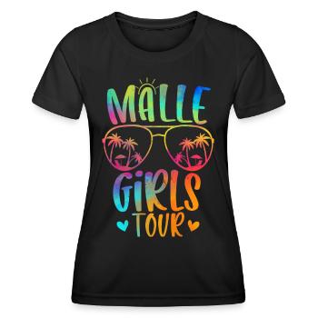 Malle Girls Tour - Frauen Funktions-T-Shirt - Schwarz - Vorne - AI Model Female 172 light (172cm)