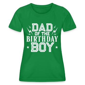 Dad Of The Birthday Boy - Women's Functional T-Shirt - kelly green - Front - AI Model Female 172 dark (172cm)
