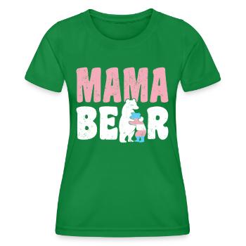 Mama Bear - Frauen Funktions-T-Shirt - Kelly Green - Vorne - AI Model Female 172 dark (172cm)