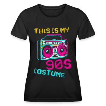 This Is My 90s Costume - Frauen Funktions-T-Shirt - Schwarz - Vorne - AI Model Female 172 light (172cm)