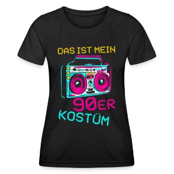 Das ist mein 90er Kostüm - Frauen Funktions-T-Shirt - Schwarz - Vorne - AI Model Female 172 light (172cm)
