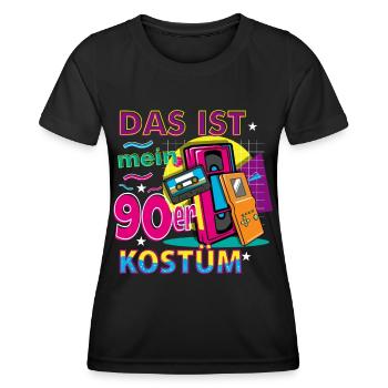 Das ist mein 90er Kostüm - Frauen Funktions-T-Shirt - Schwarz - Vorne - AI Model Female 172 light (172cm)