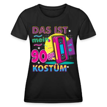 Das ist mein 90er Kostüm - Frauen Funktions-T-Shirt - Schwarz - Vorne - AI Model Female 172 light (172cm)