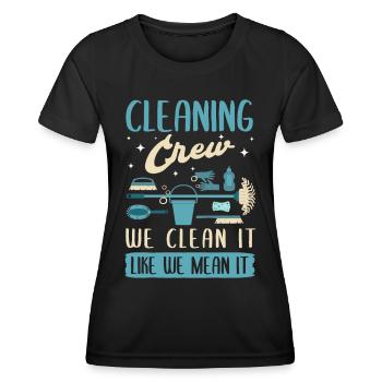 Cleaning Crew - Women's Functional T-Shirt - black - Front - AI Model Female 172 light (172cm)