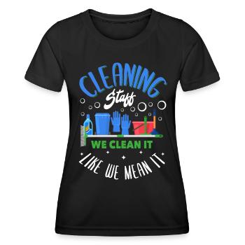 Cleaning Staff - Women's Functional T-Shirt - black - Front - AI Model Female 172 light (172cm)