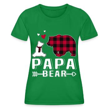 Papa Bear - Frauen Funktions-T-Shirt - Kelly Green - Vorne - AI Model Female 172 dark (172cm)